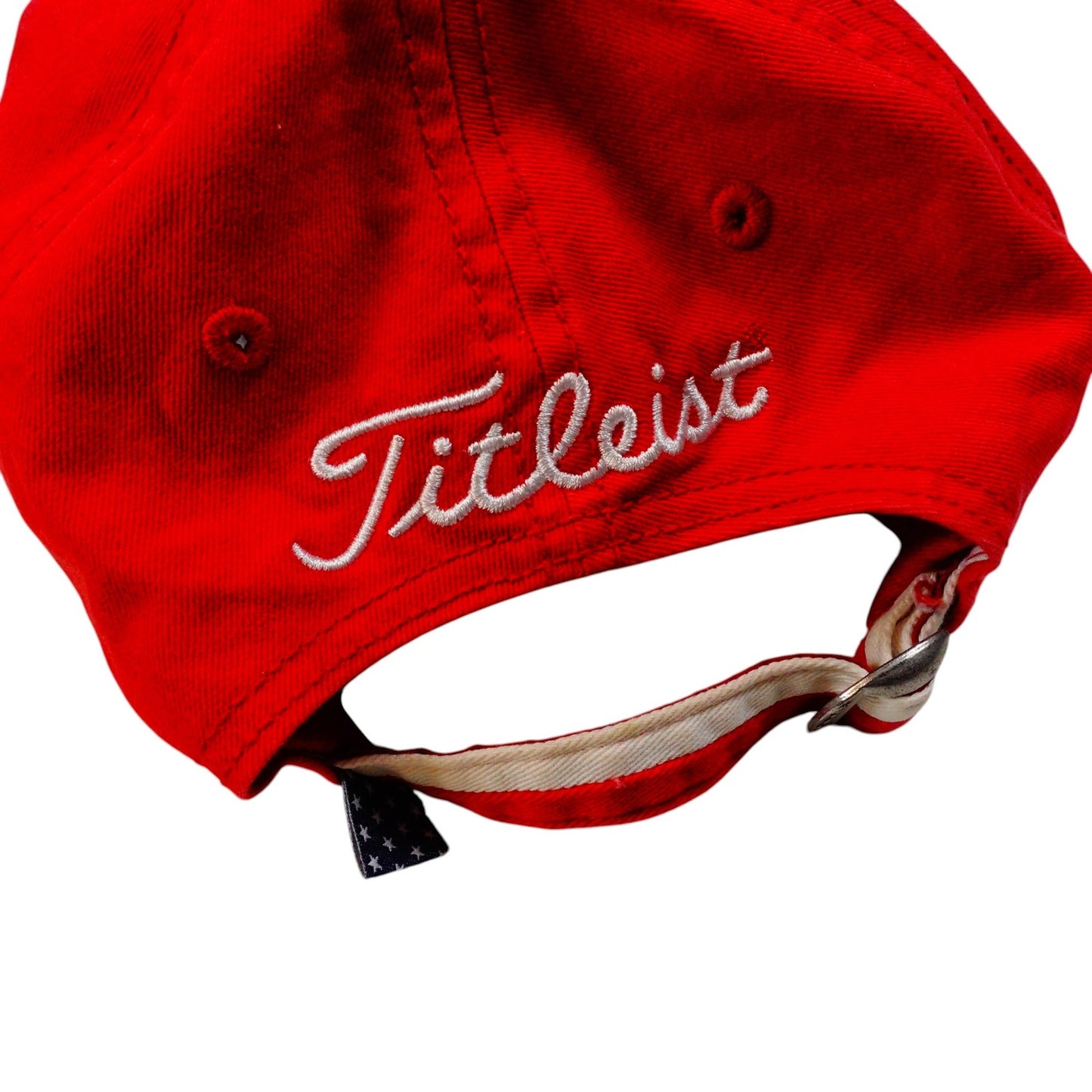 Titleist Mens Adjustable Red USA Embroidered Golf Hat
