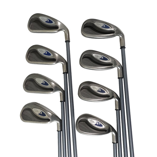 Callaway Hawkeye Iron Set Regular Flex Graphite 4-PW+SW RH NEW GRIPS