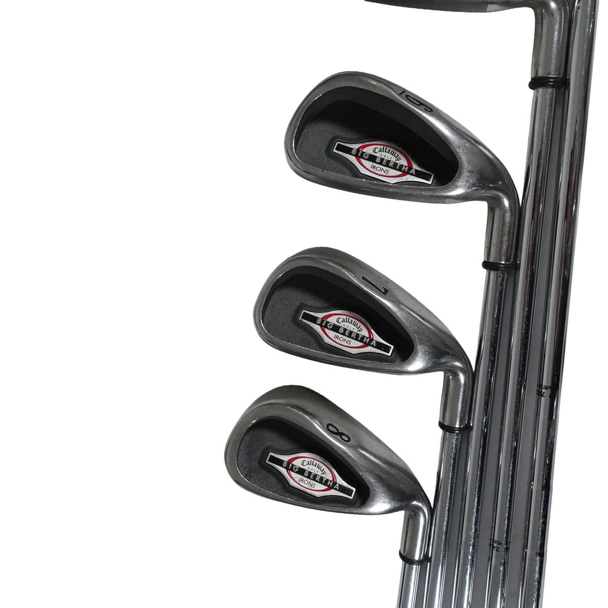 Callaway Big Bertha Iron Set Uniflex Steel 4-10+PW+SW RH NEW GRIPS