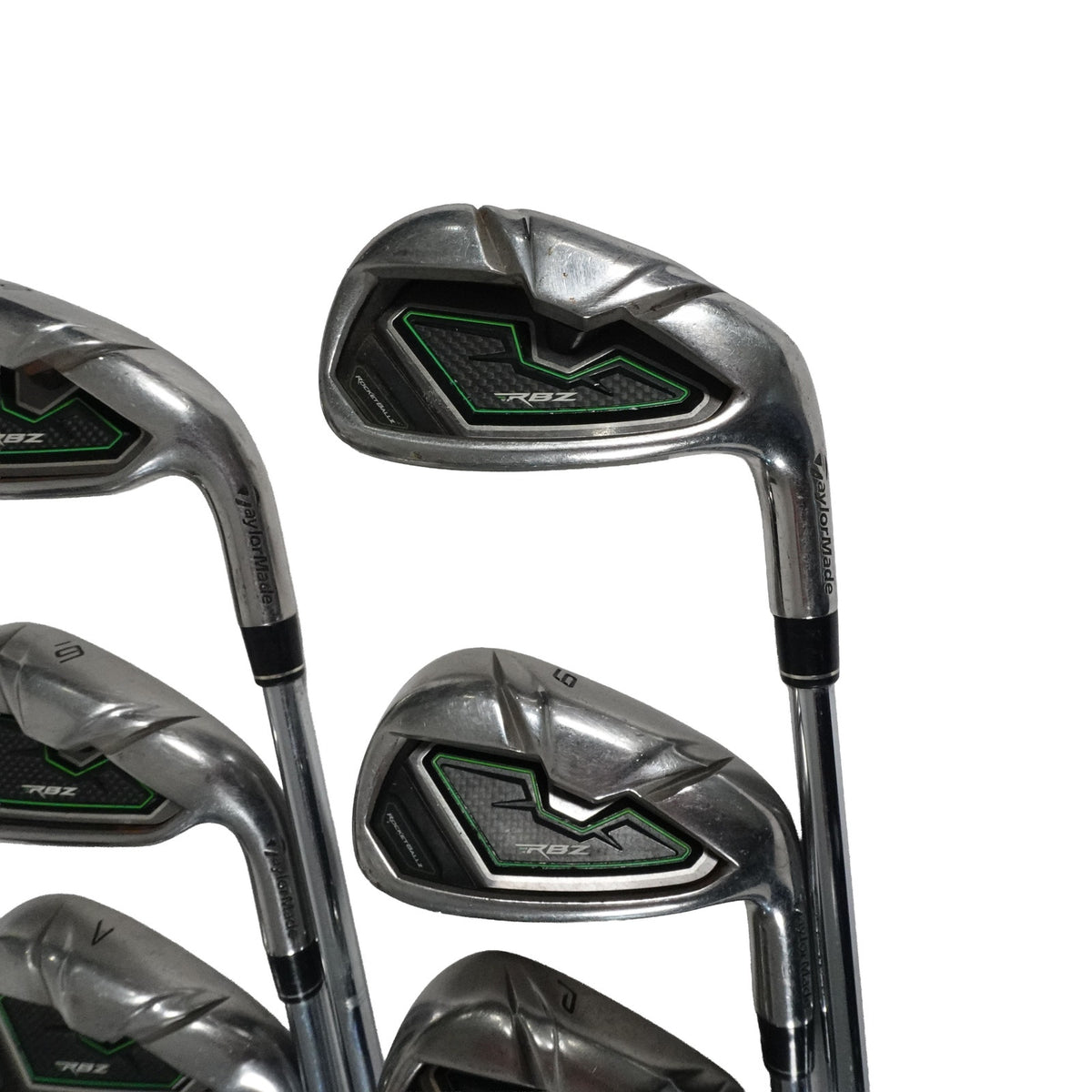 TaylorMade RocketBallZ RBZ Iron Set Regular Flex Steel 5-PW NEW GRIPS