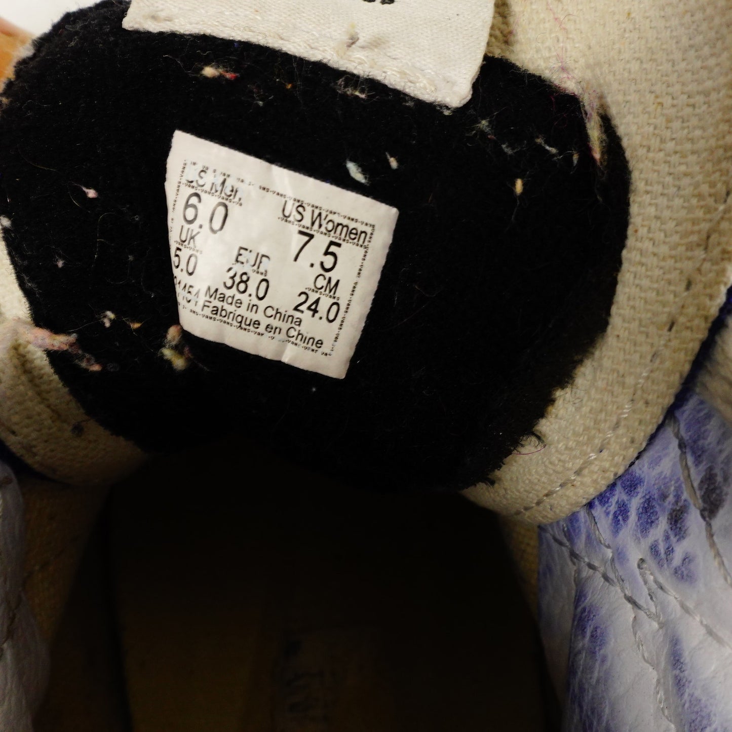 VANS Sk8 High Bolt True Blue Skate Boarding High Top Sneakers Mens 6 Womens 7.5