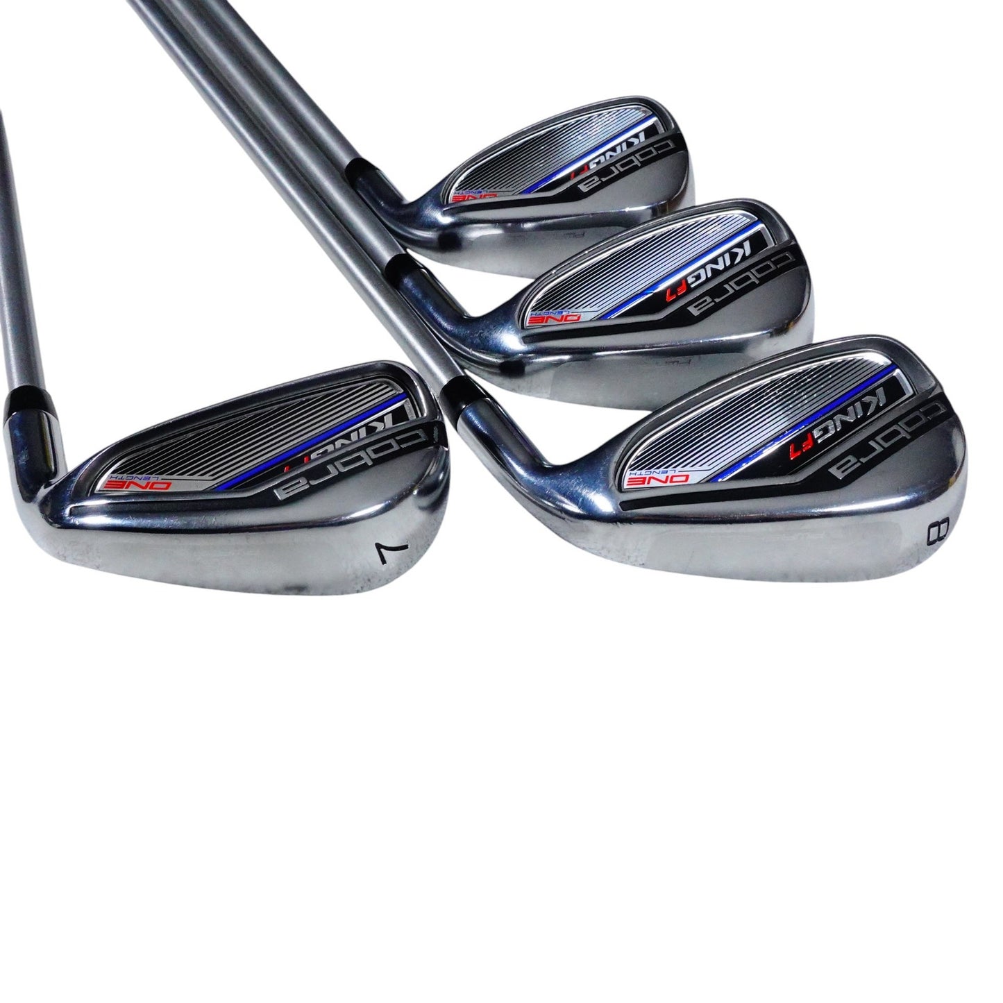 Cobra King F7 One Length Iron Set KBS Tour C Taper 130 X Stiff Steel 4-PW RH