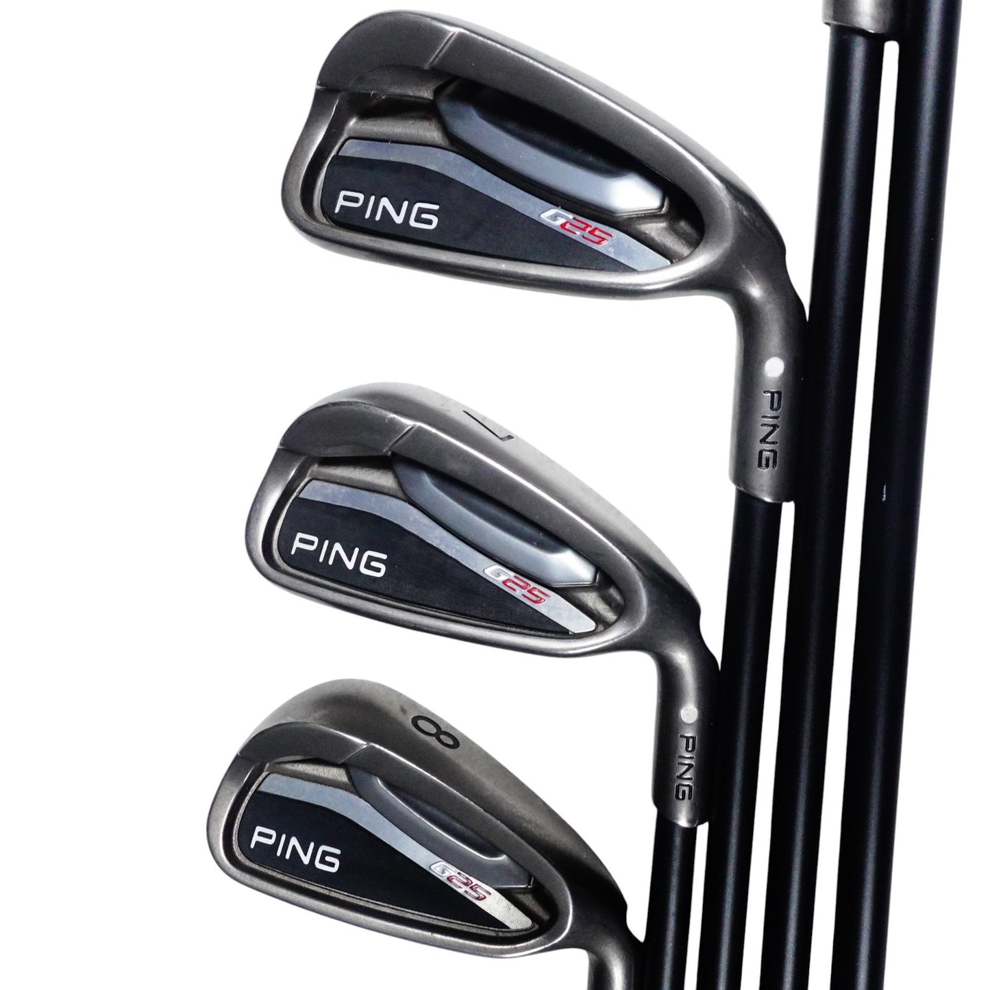 Ping G25 White Dot Iron Set TFC 189 Graphite Stiff Flex 4-PW+U+SW +1/2" RH