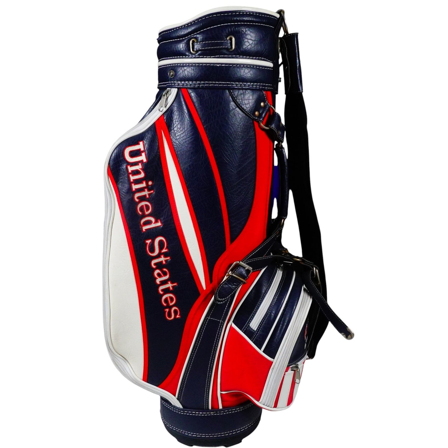 Datrek Ryder Cup Golf Bag USA Flag Blue Red White 6 Way w Rain Cover