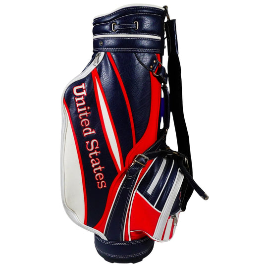 Datrek Ryder Cup Golf Bag USA Flag Blue Red White 6 Way w Rain Cover