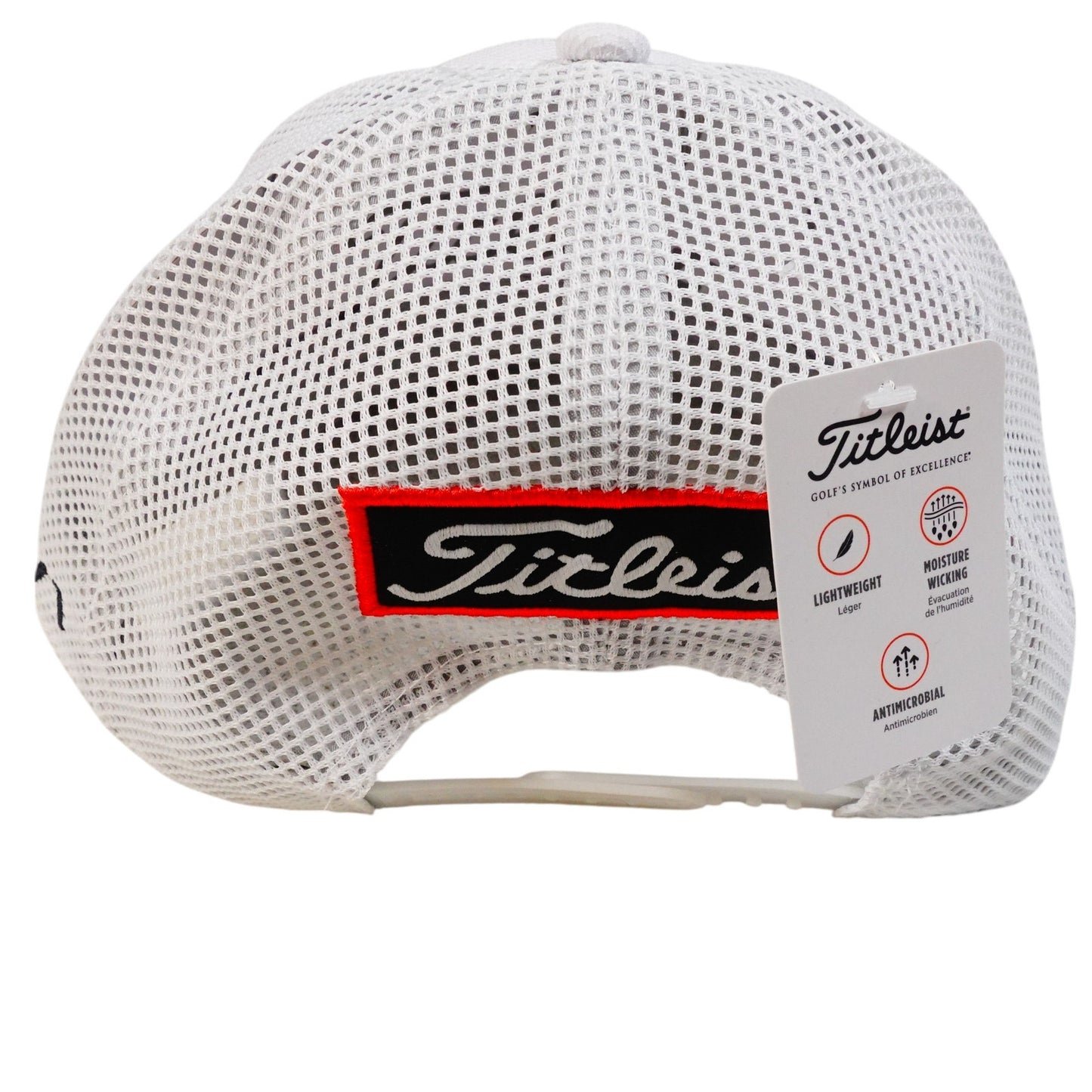Titleist Tour Trucker Vented Mens Golf Hat Adjustable Pro V1 White Black Letters