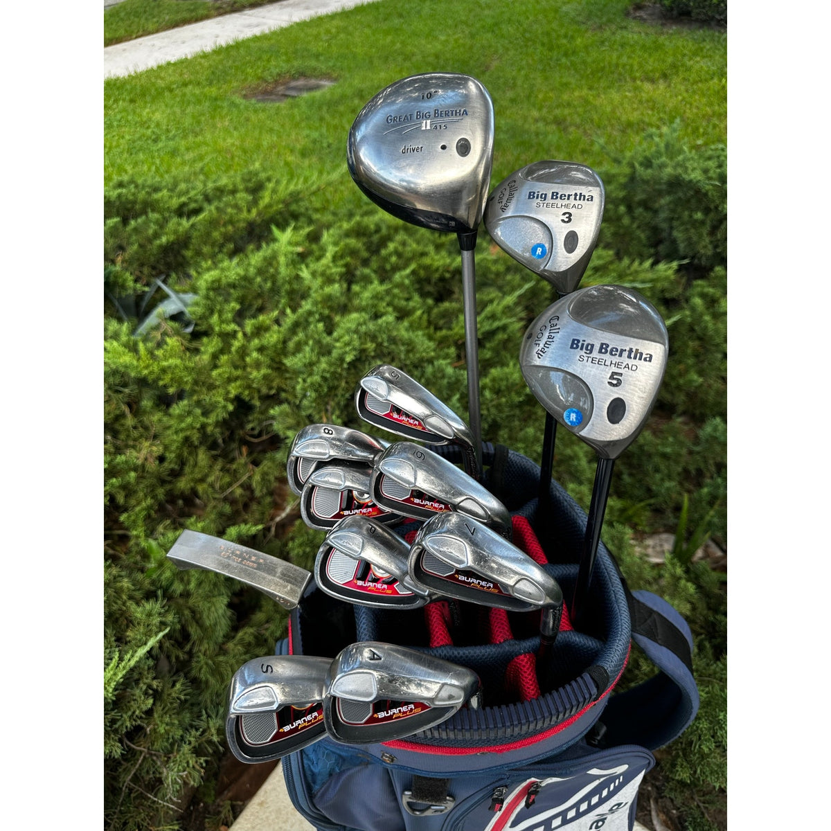 Men’s Golf Set Regular Graphite Driver Woods Irons Putter and Cart Bag