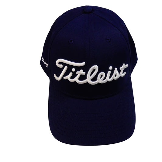 Titleist Tour Performance Adjustable Mens Navy Blue Uline Embroidered NEW
