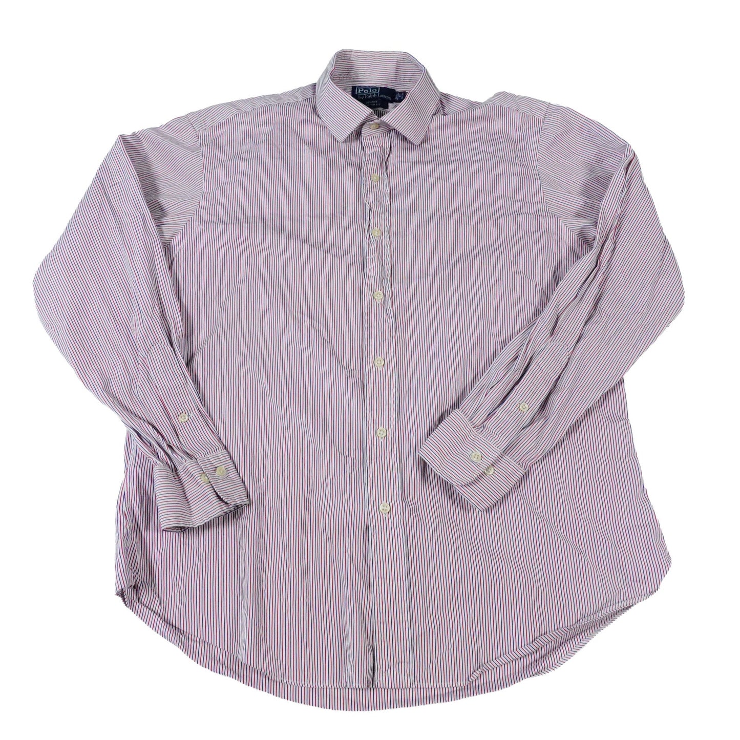 Ralph Lauren Regent Vintage Y2K 90s Striped Button Up Shirt Men's 17 34 35