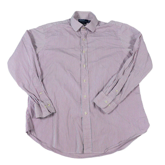 Ralph Lauren Regent Vintage Y2K 90s Striped Button Up Shirt Men's 17 34 35