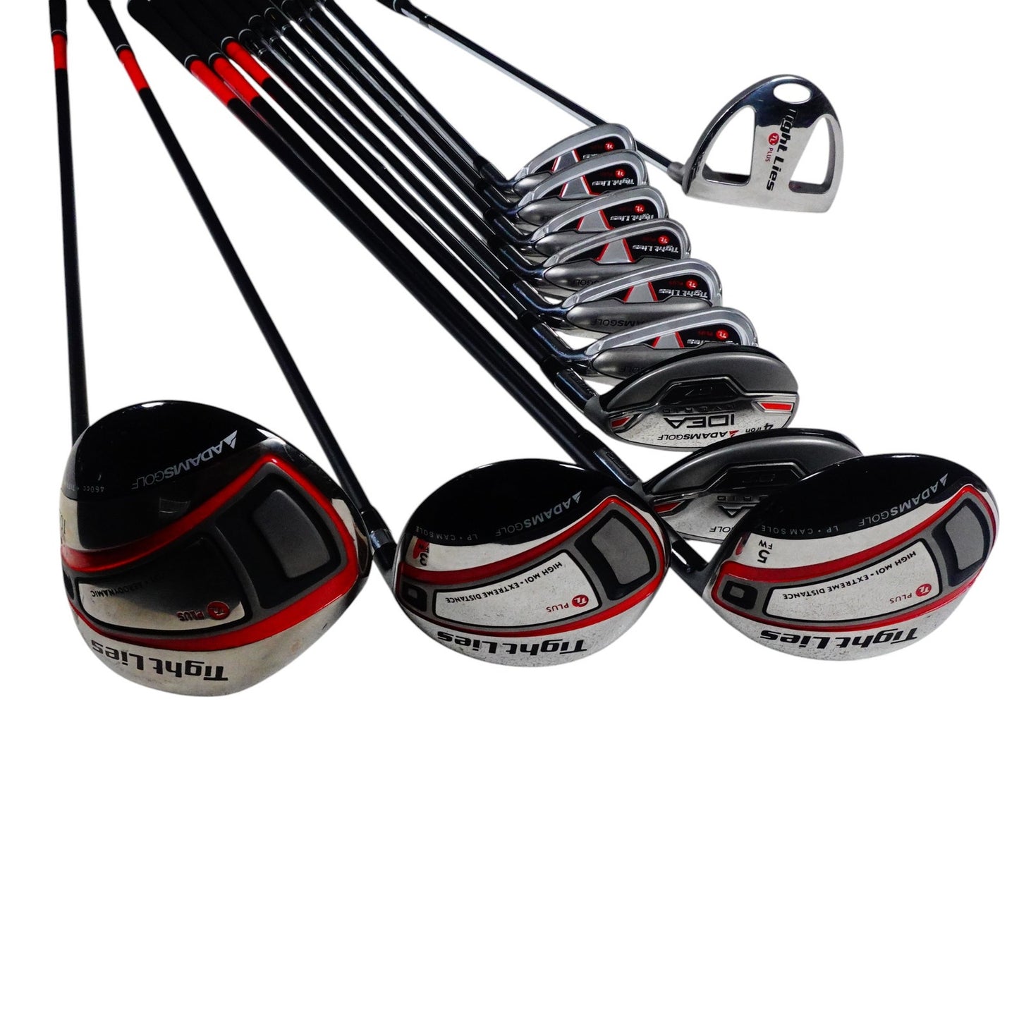 Adams Tight Lies Wood 1 3 5 Hybrid 3 4 Iron 5-SW Putter Regular Flex Golf Set RH