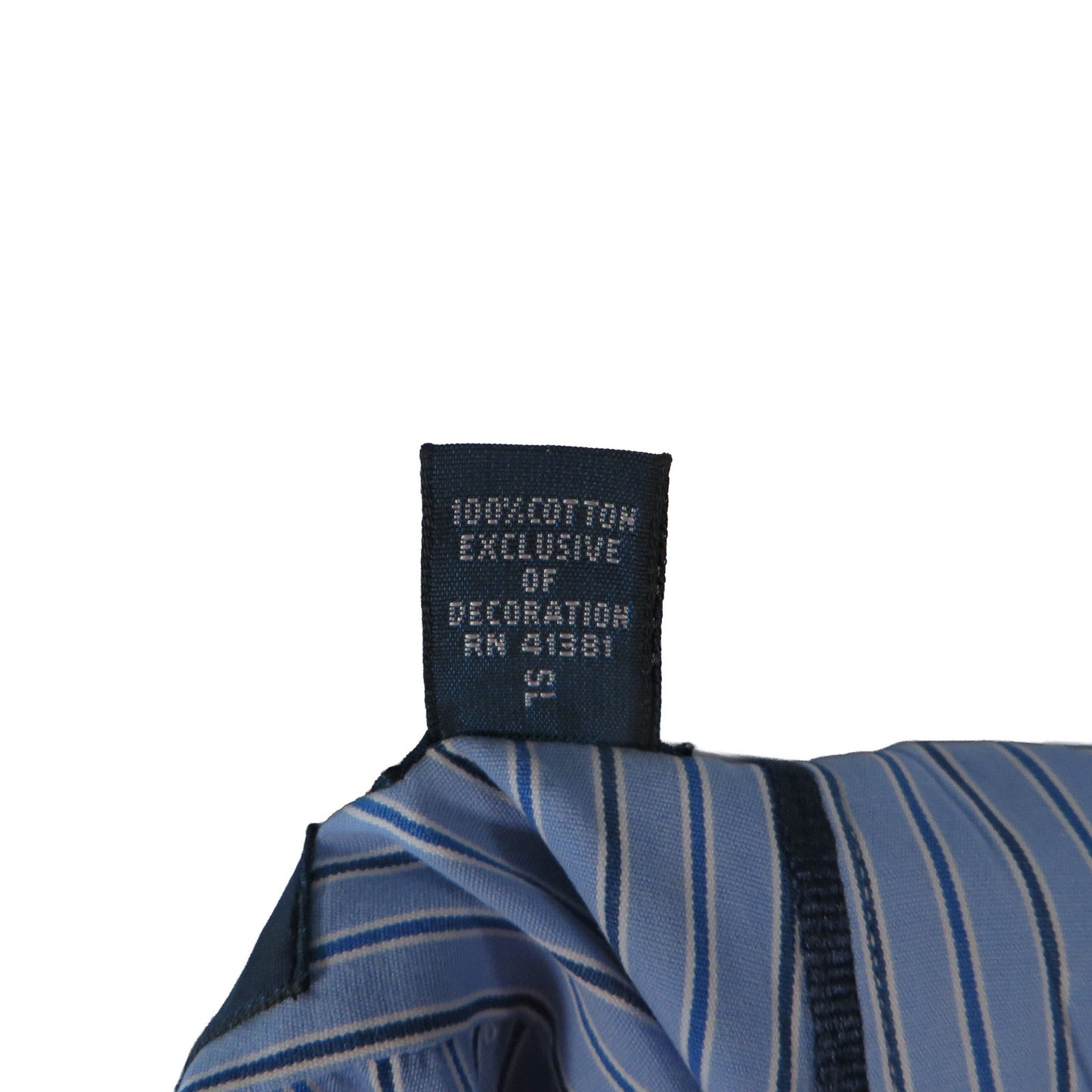Ralph Lauren Stanton Y2K Vintage Striped Button Up Blue Shirt Men's Large