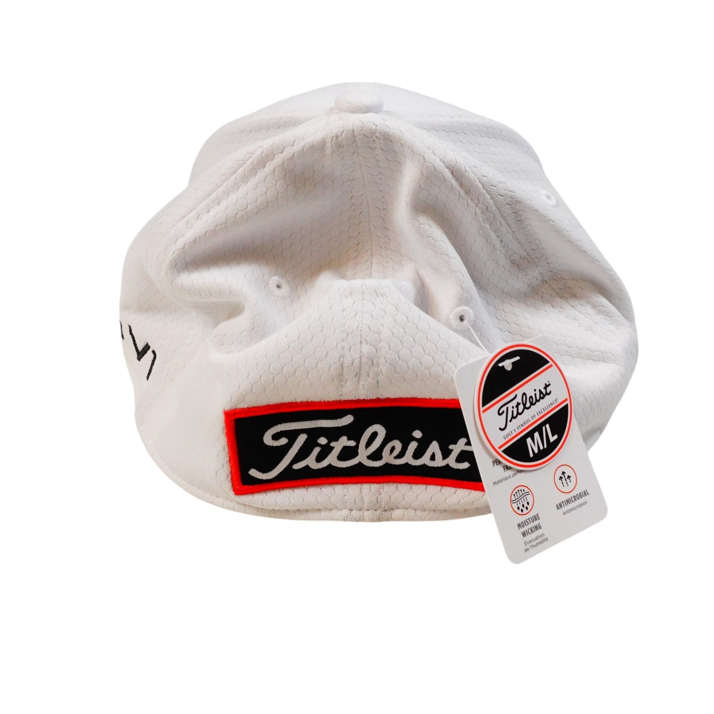 Titleist Tour Elite Pro V1 FJ Embroidered Golf Hat White Black Letters M / L