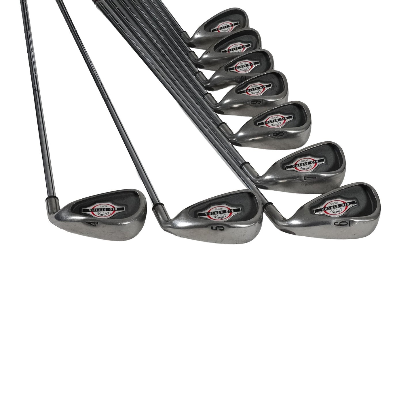 Callaway Big Bertha Iron Set Uniflex Steel 4-10+PW+SW RH NEW GRIPS
