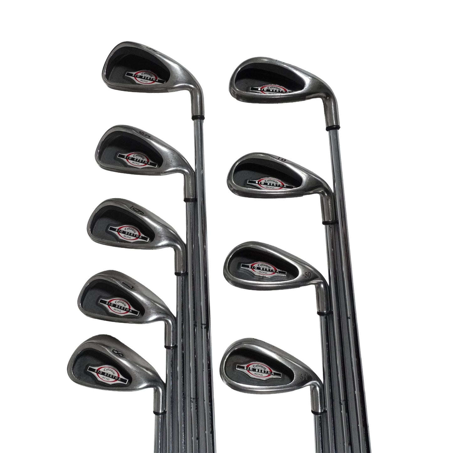 Callaway Big Bertha Iron Set Uniflex Steel 4-10+PW+SW RH NEW GRIPS