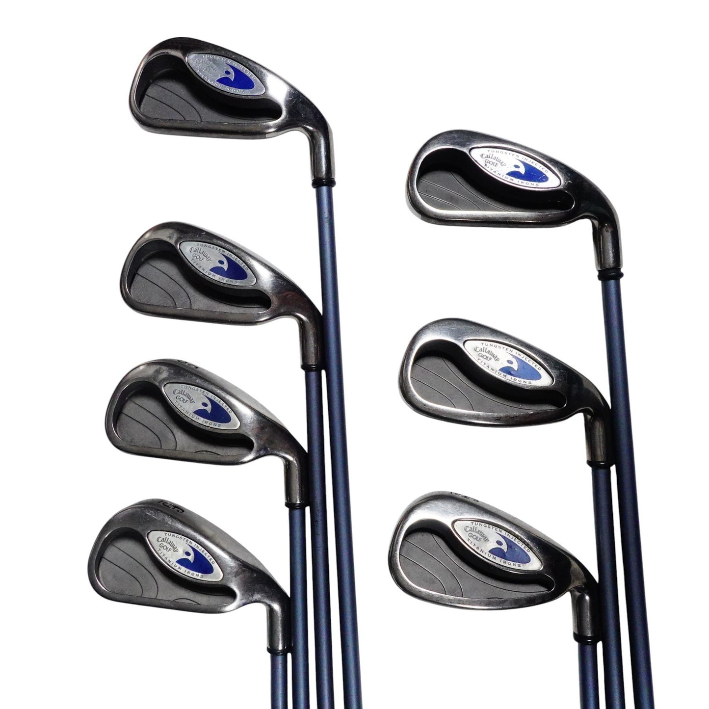 Callaway Hawkeye Iron Set Stiff Flex Graphite 3-9 RH NEW GRIPS