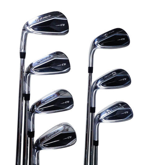 TaylorMade QI HL Iron Set Dynamic Gold 105 S300 Stiff Flex Steel 5-PW+A LH