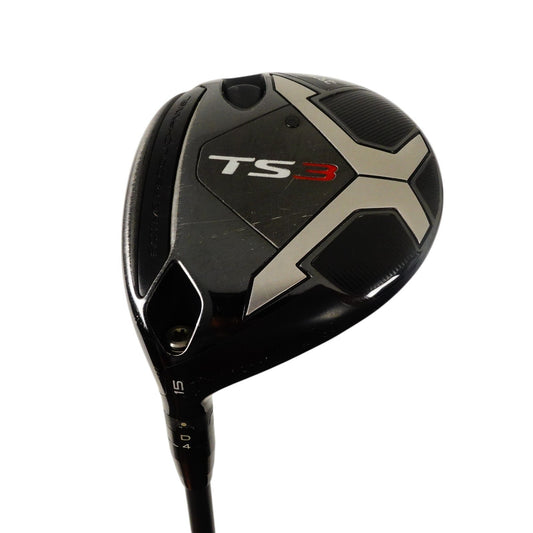 Titleist TS3 3 Wood 15 Degree Hzrdus Smoke 3.5 6.5 70g X Flex 43.5" LH