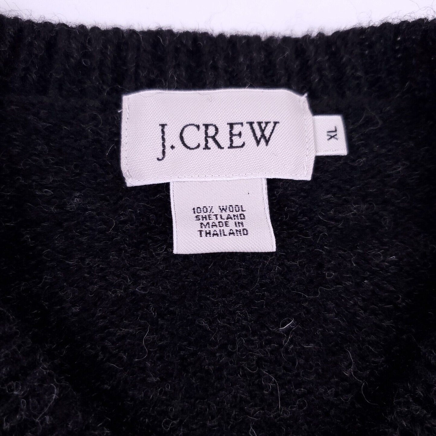 Vintage J Crew Men’s Size 100% Shetland Wool V-Neck Sweater Green XL